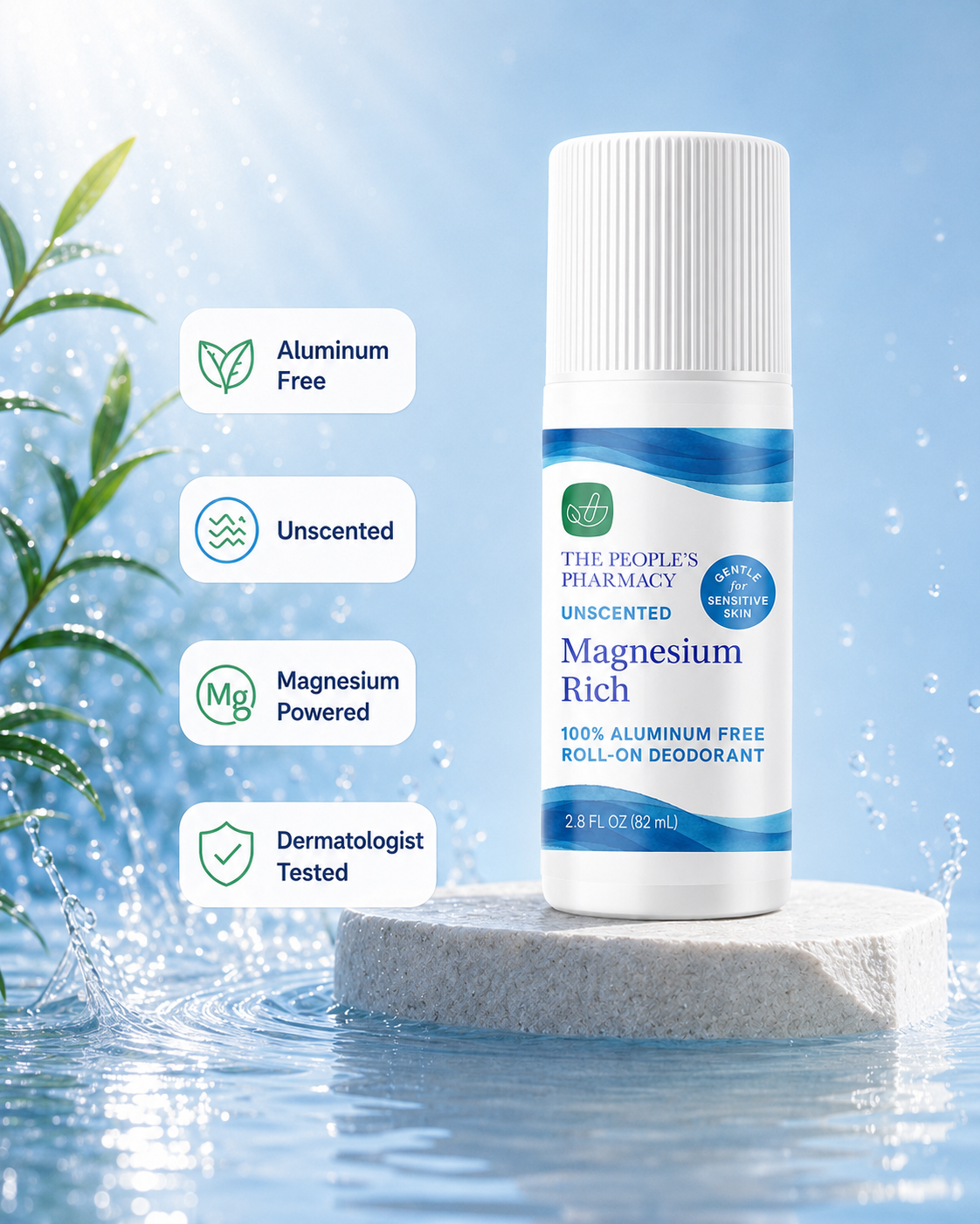 Economy Size Aluminum-Free Magnesium-Rich Roll-on Deodorant