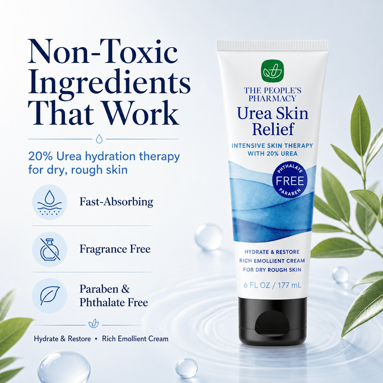 6-Pack Urea Skin Relief, 6 oz. size