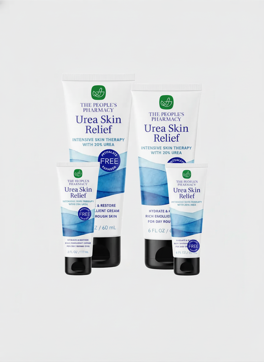 Urea Skin Relief, 2x 6oz & 2x 2oz
